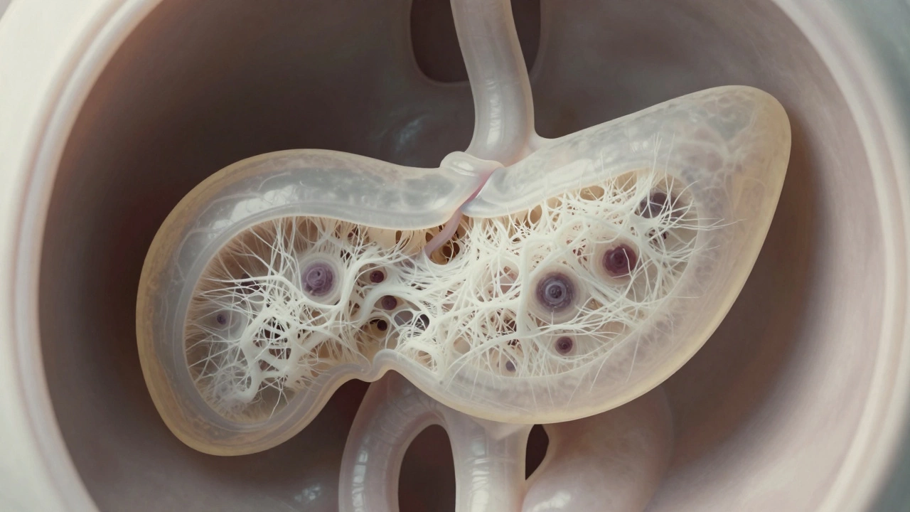 Translucent pancreas with dense fibrous stroma hiding early cancer cells inside
