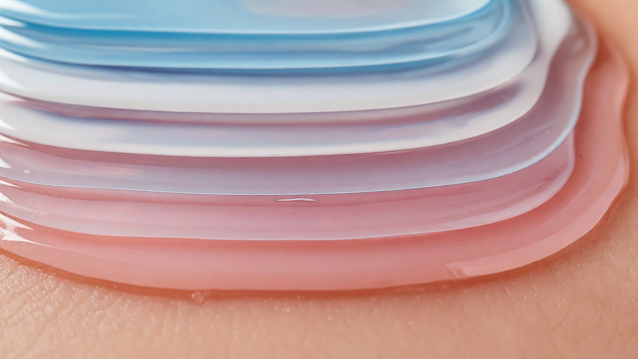 Abstract visualization of layered hydration
